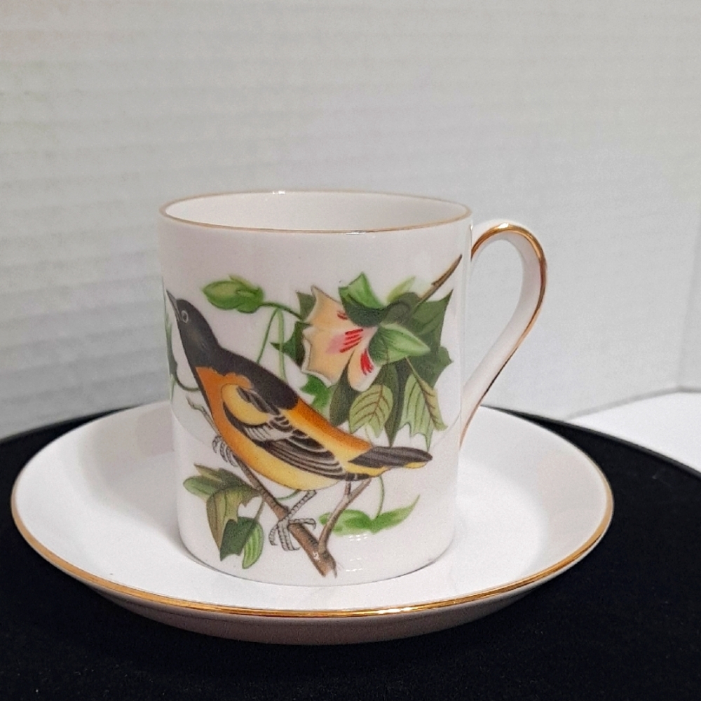 Royal Tuscan Baltimore Oriole Fine Bone China Bird Teacup & Saucer EUC